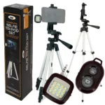 NGT fishing selfie tripod camera set remote and light carp fishing pod stand